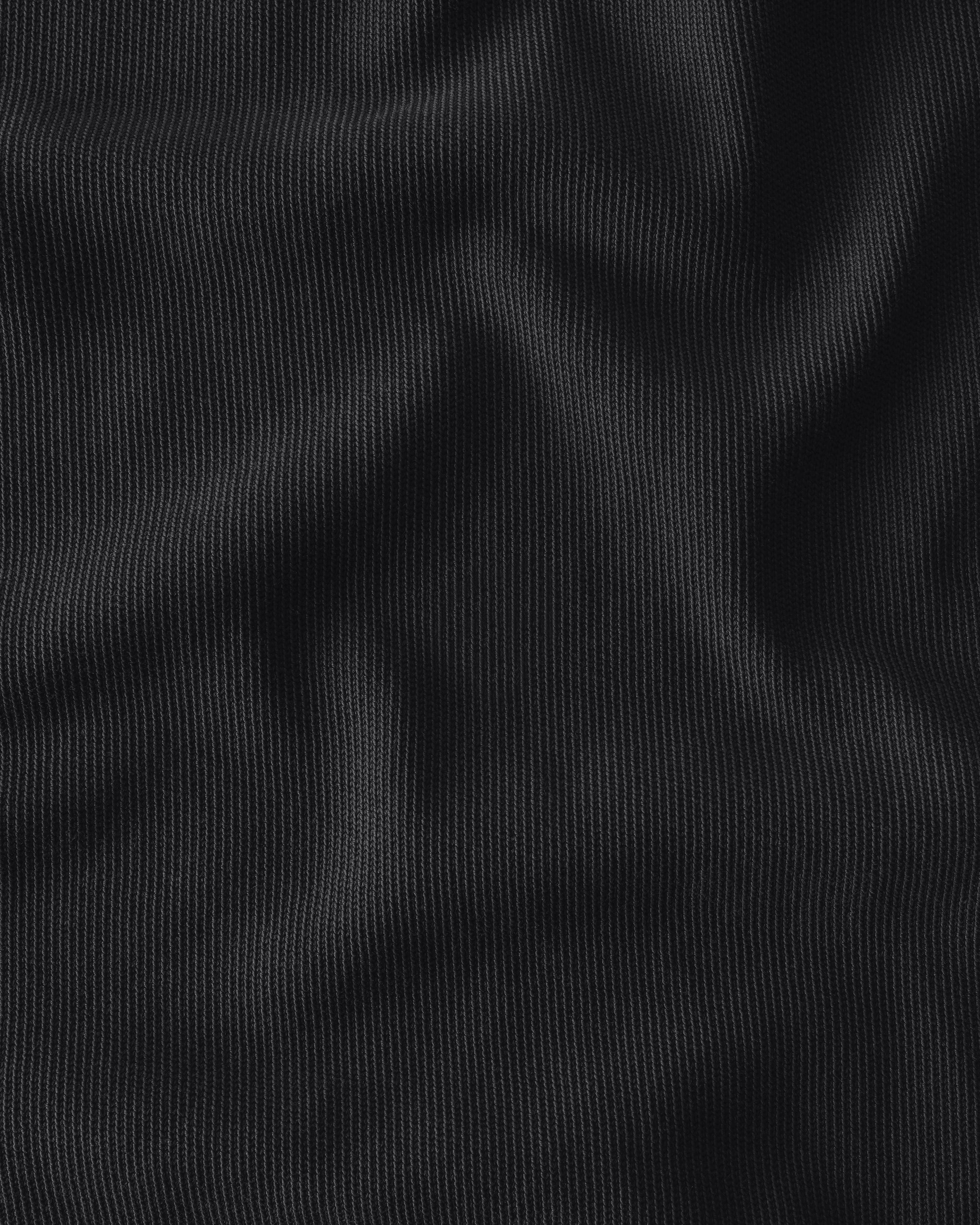 Caza Slubbly Organic Cotton Crewneck Sweatshirt / Black Night