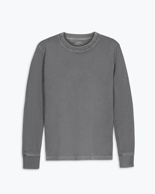 Caza Slubbly Organic Cotton Crewneck Sweatshirt / Faded Grey Slate