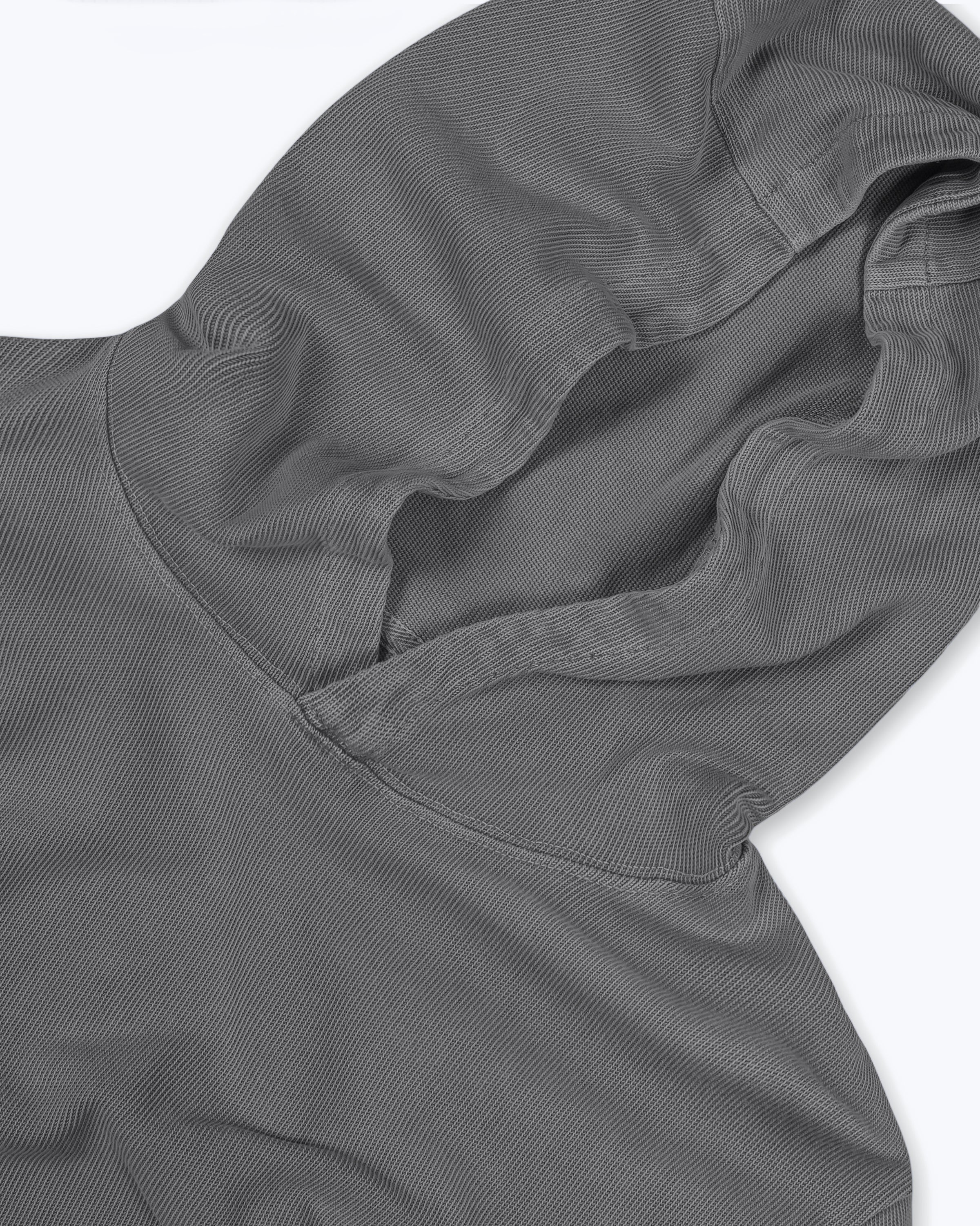 Caza Slubbly Organic Cotton Hoodie / Faded Grey Slate
