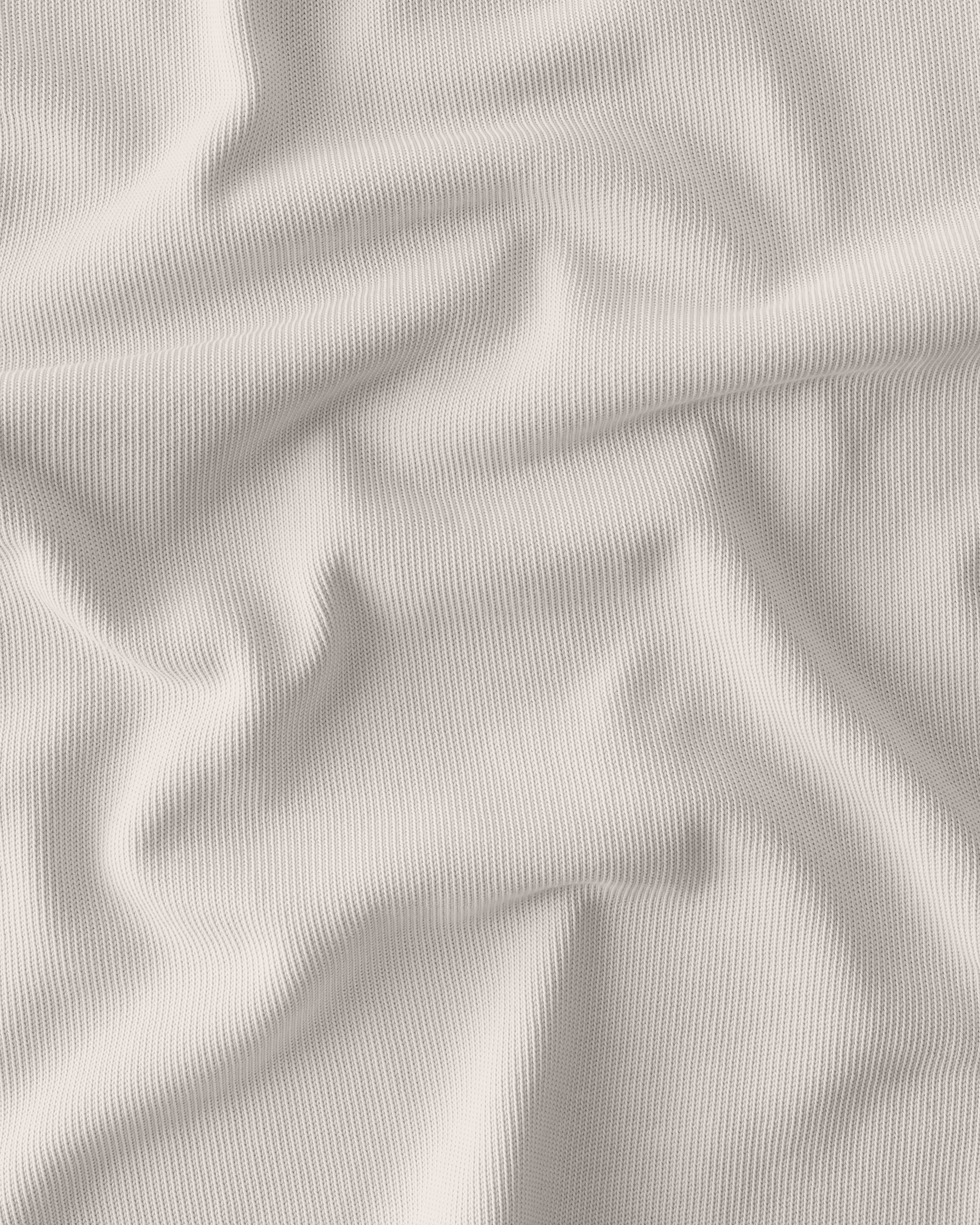 Caza Slubbly Organic Cotton Crewneck Sweatshirt / Cream Off White