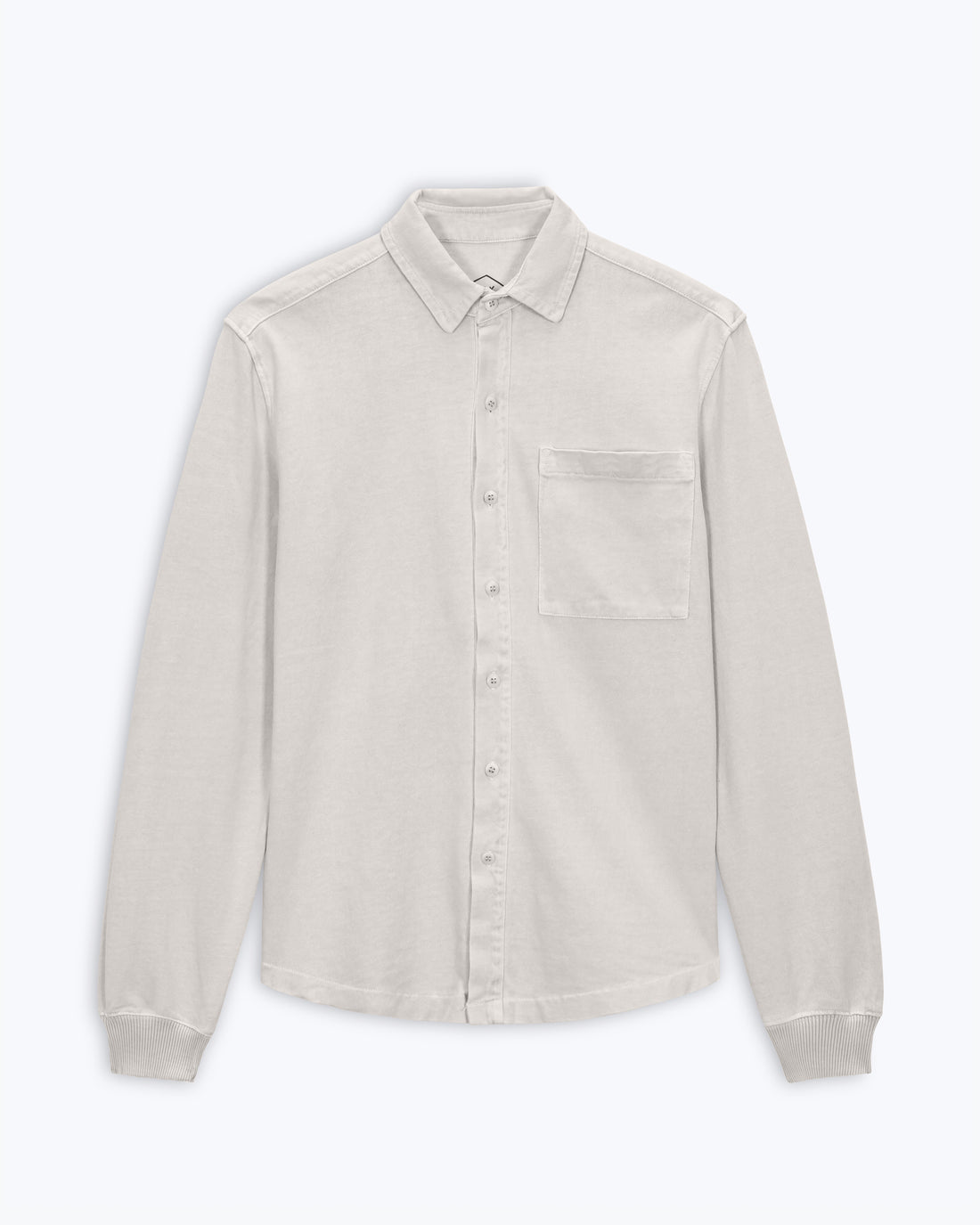 Caza Slubbly Organic Cotton Button Up Shirt / Cream Off White