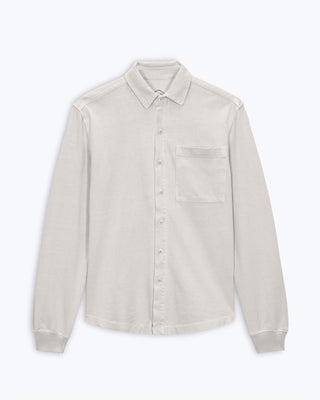 Caza Slubbly Organic Cotton Button Up Shirt / Cream Off White