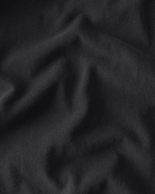 Caza Slubbly Organic Cotton Button Up Shirt / Black Night