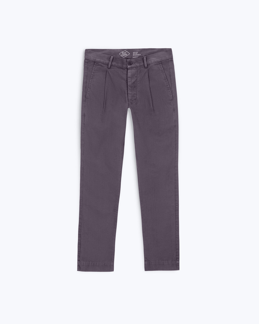 Organic Cotton Alta Pleated Trousers / Purple Grey Ash