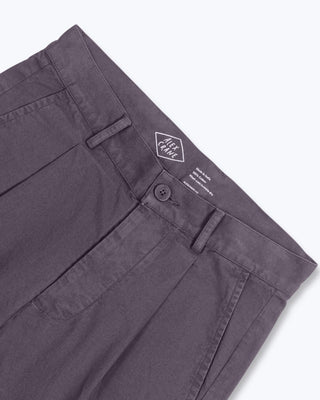 Organic Cotton Alta Pleated Trousers / Purple Grey Ash