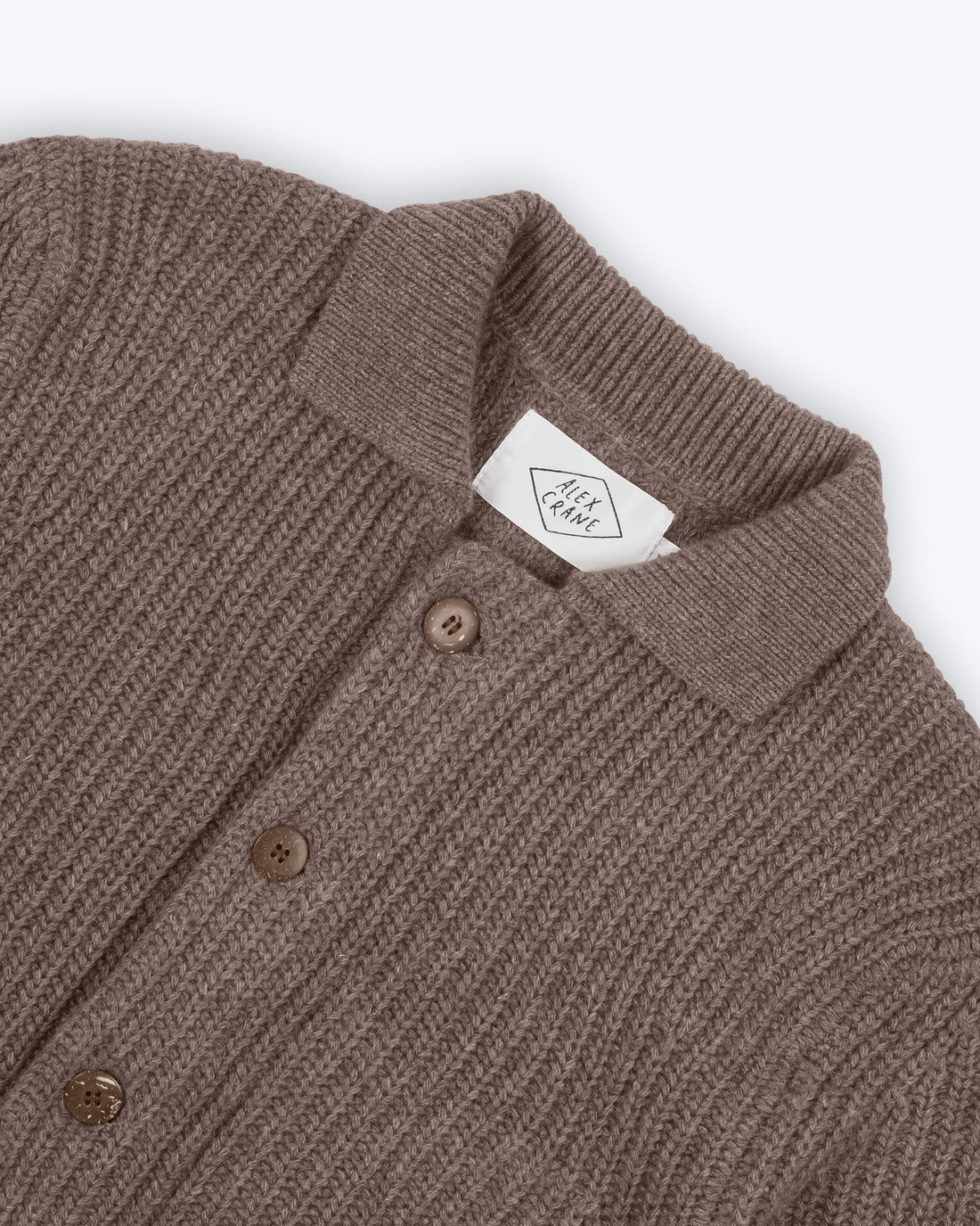 Knit Kite Heavyweight Merino Wool Jacket / Faded Brown Coffee