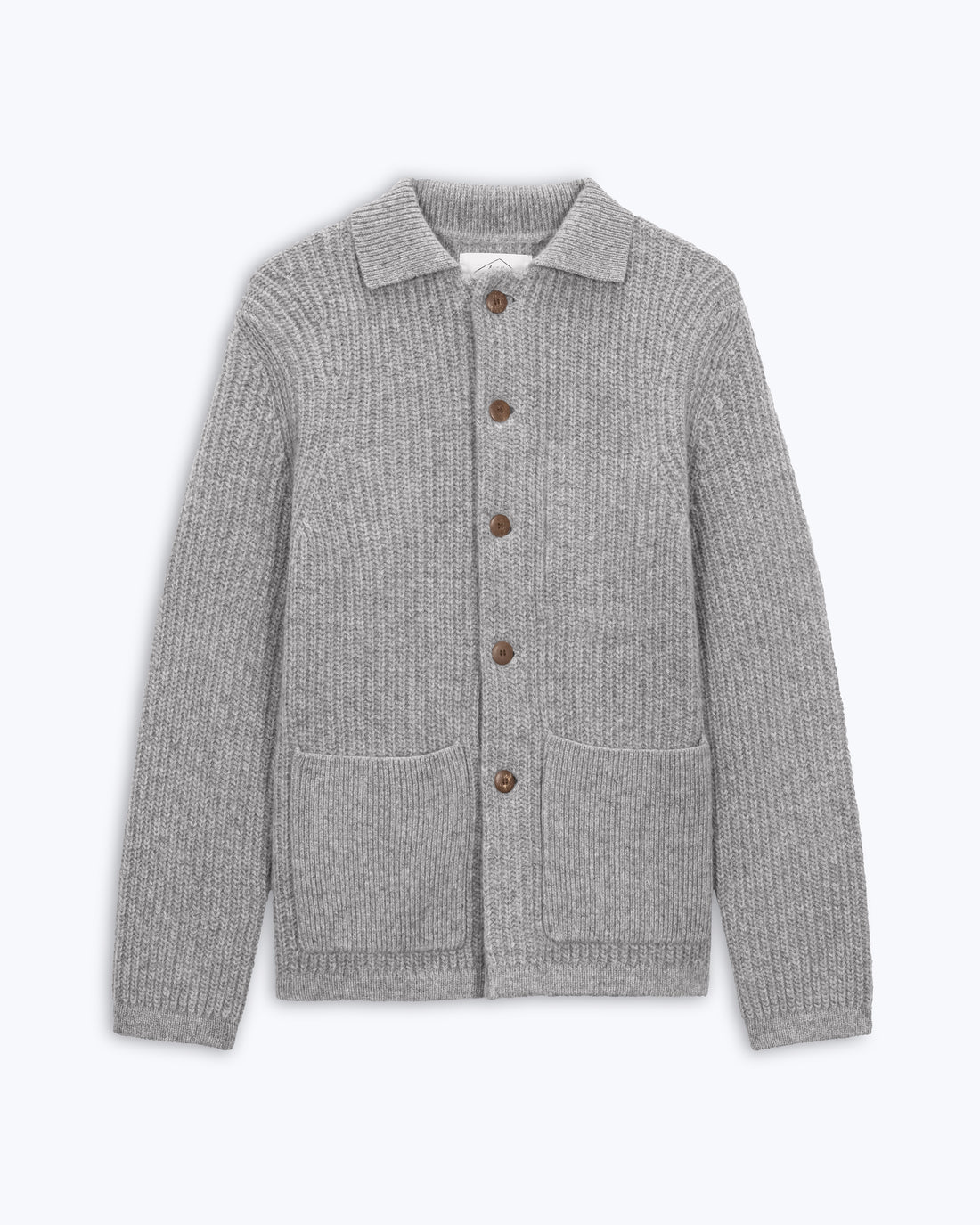 Knit Kite Heavyweight Merino Wool Jacket / Faded Silver Steel