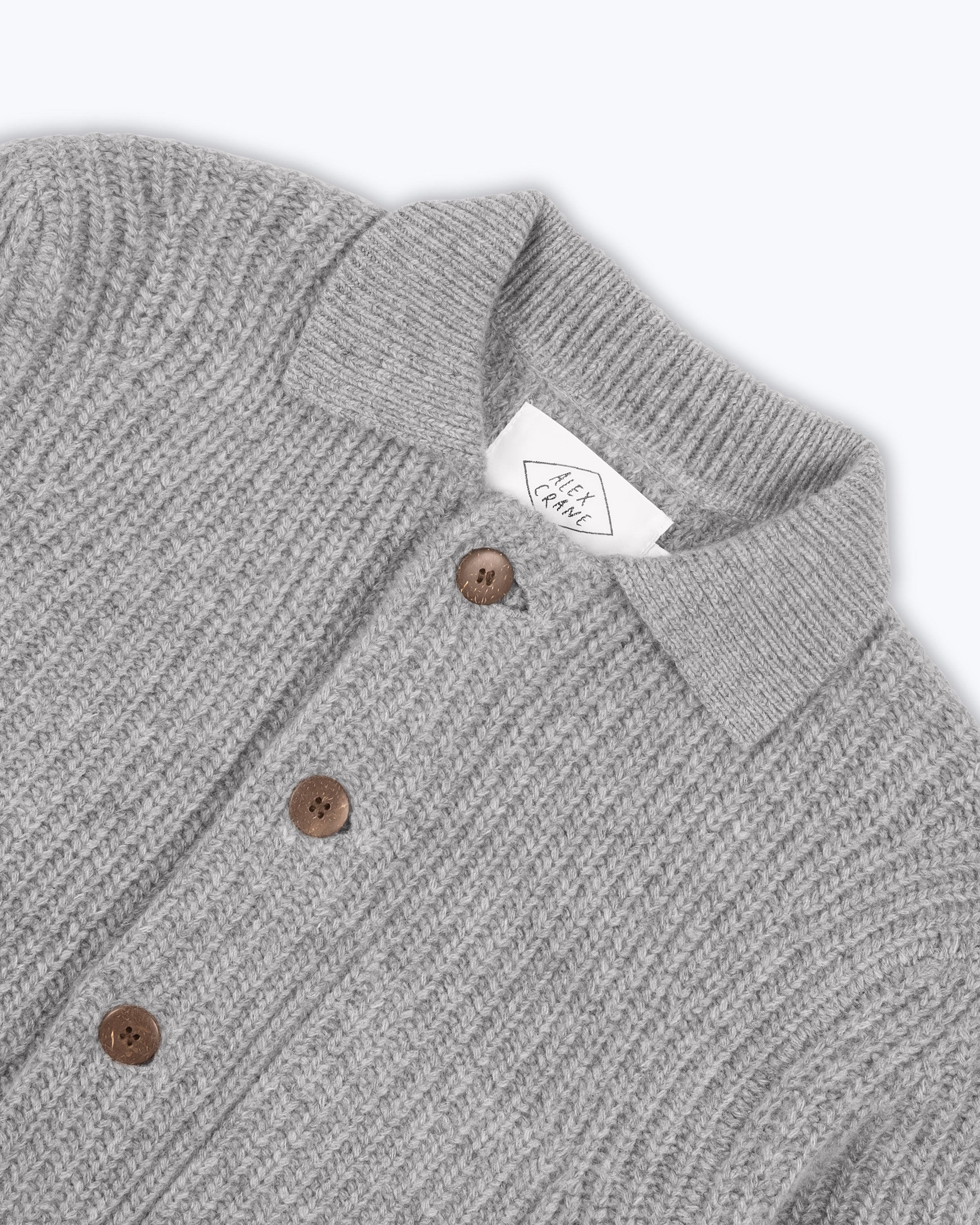 Knit Kite Heavyweight Merino Wool Jacket / Faded Silver Steel
