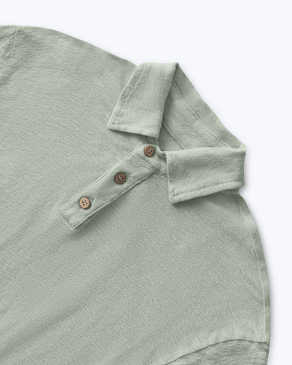 Knit Polo / Moss