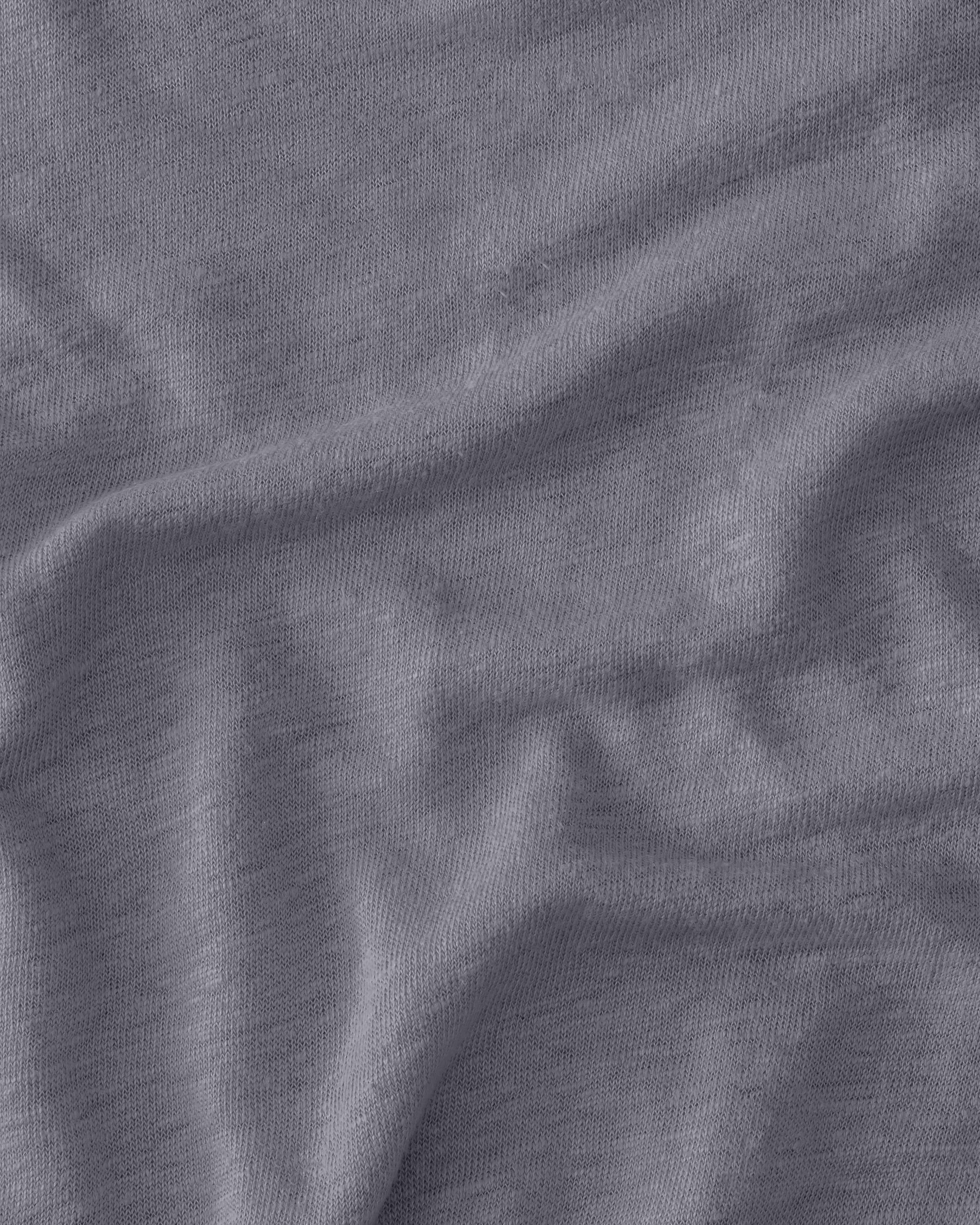 Knit Ola Linen Short Sleeve Button Up Shirt - Sustainable French Linen / Faded Grey Slate