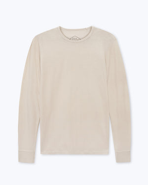 Long Sleeve Crepe Tee / Cream