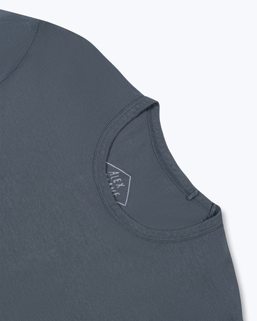 Long Sleeve Crepe Tee / Lake