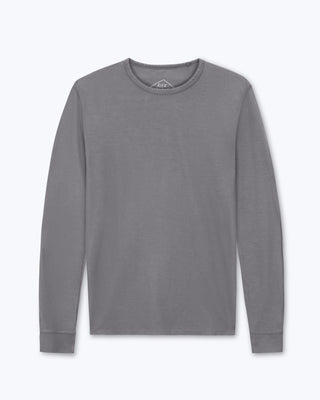 Long Sleeve Crepe Tee / Silver