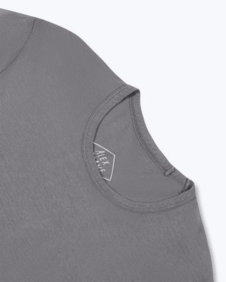 Long Sleeve Crepe Tee / Silver