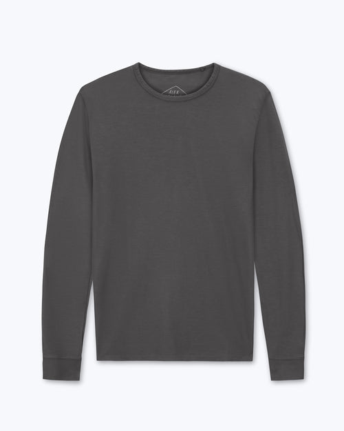 Long Sleeve Crepe Tee / Slate