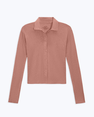 Women's Long Sleeve Knit Ola Shirt / Rose