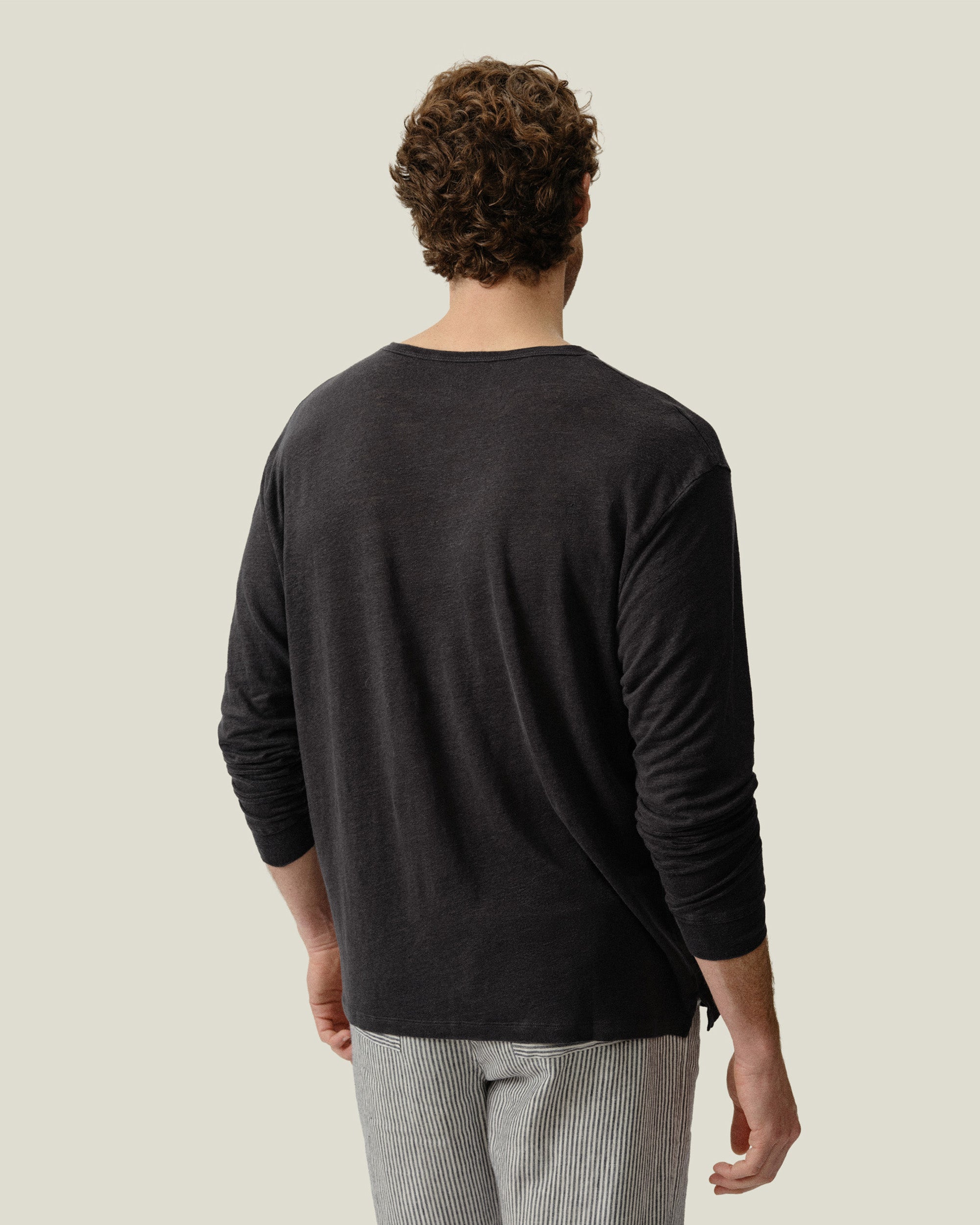 Sun Knit Linen Long Sleeve T-Shirt - Sustainable French Linen