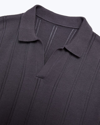 Lolo Drop Needle Sweater Polo / Ash