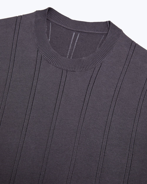 Lolo Drop Needle Sweater Tee / Ash