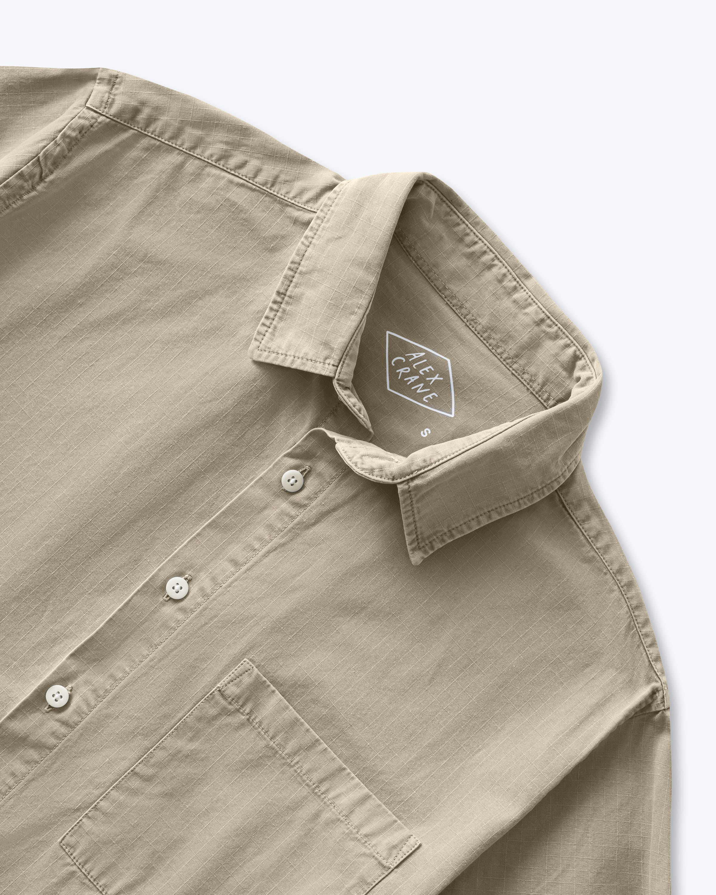 Pac Organic Cotton Ripstop Button Up Shirt / Brown Gold Clay