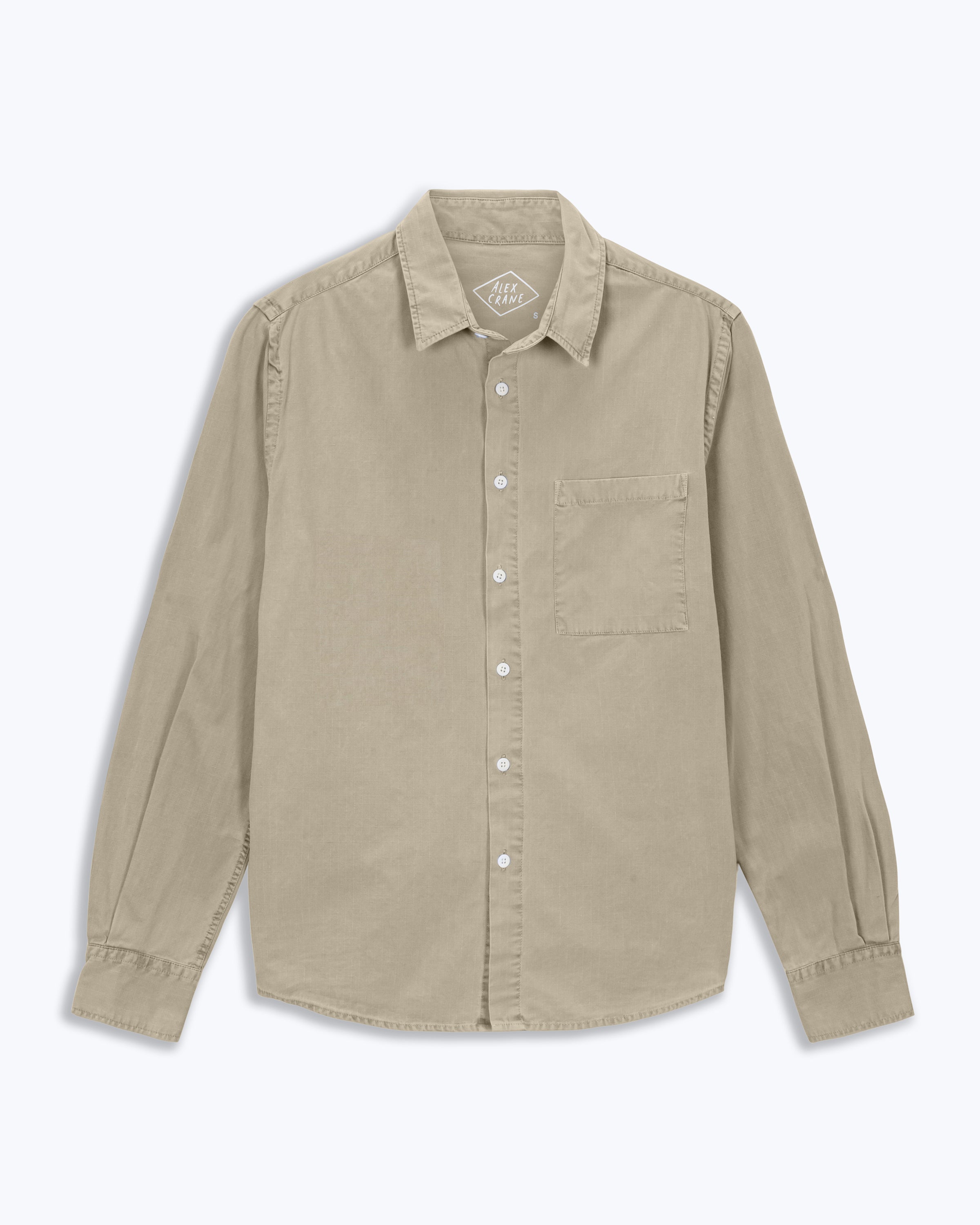 Pac Organic Cotton Ripstop Button Up Shirt / Brown Gold Clay