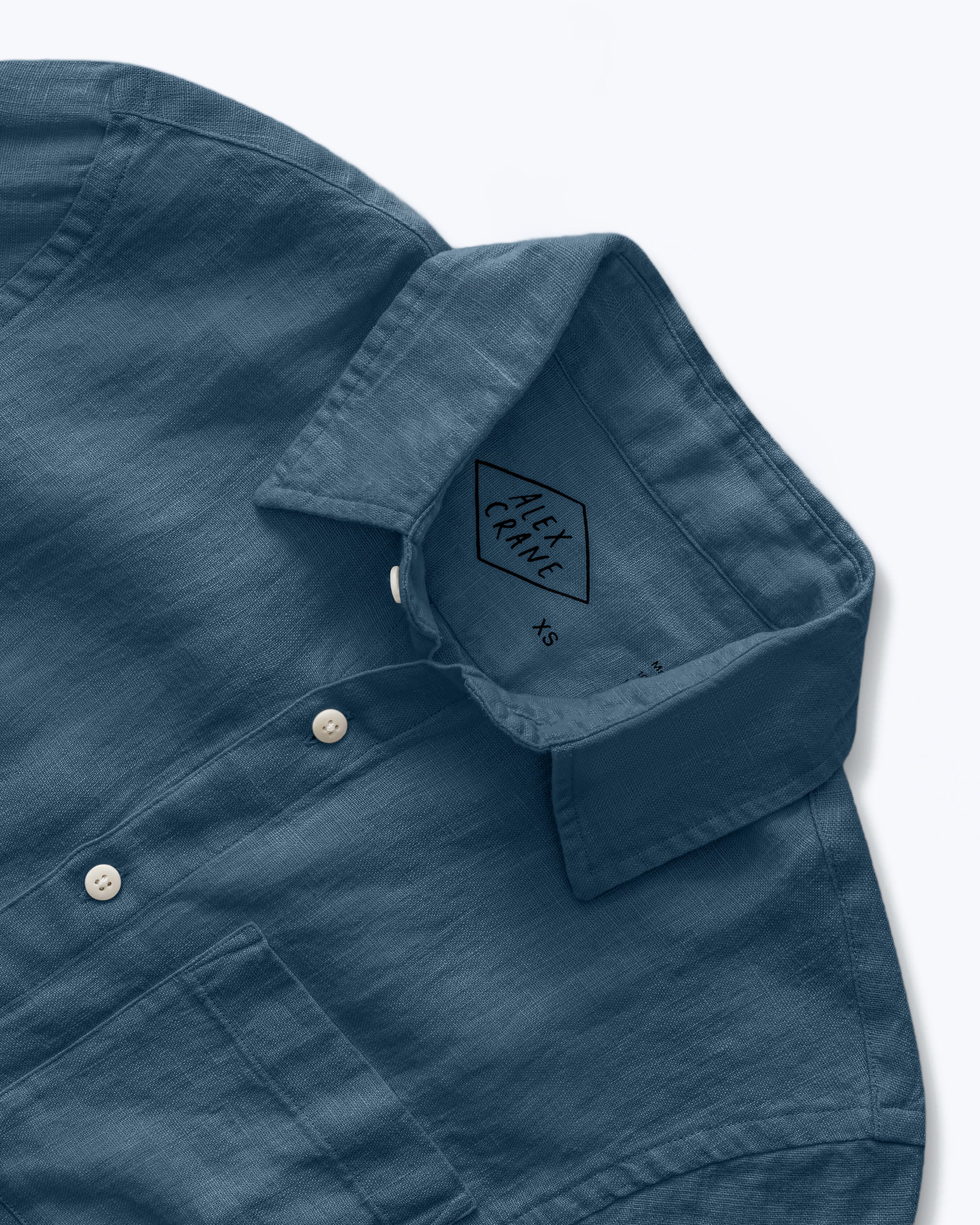 Playa Linen Button-Down Shirt - Sustainable French Linen / Dusk Blue