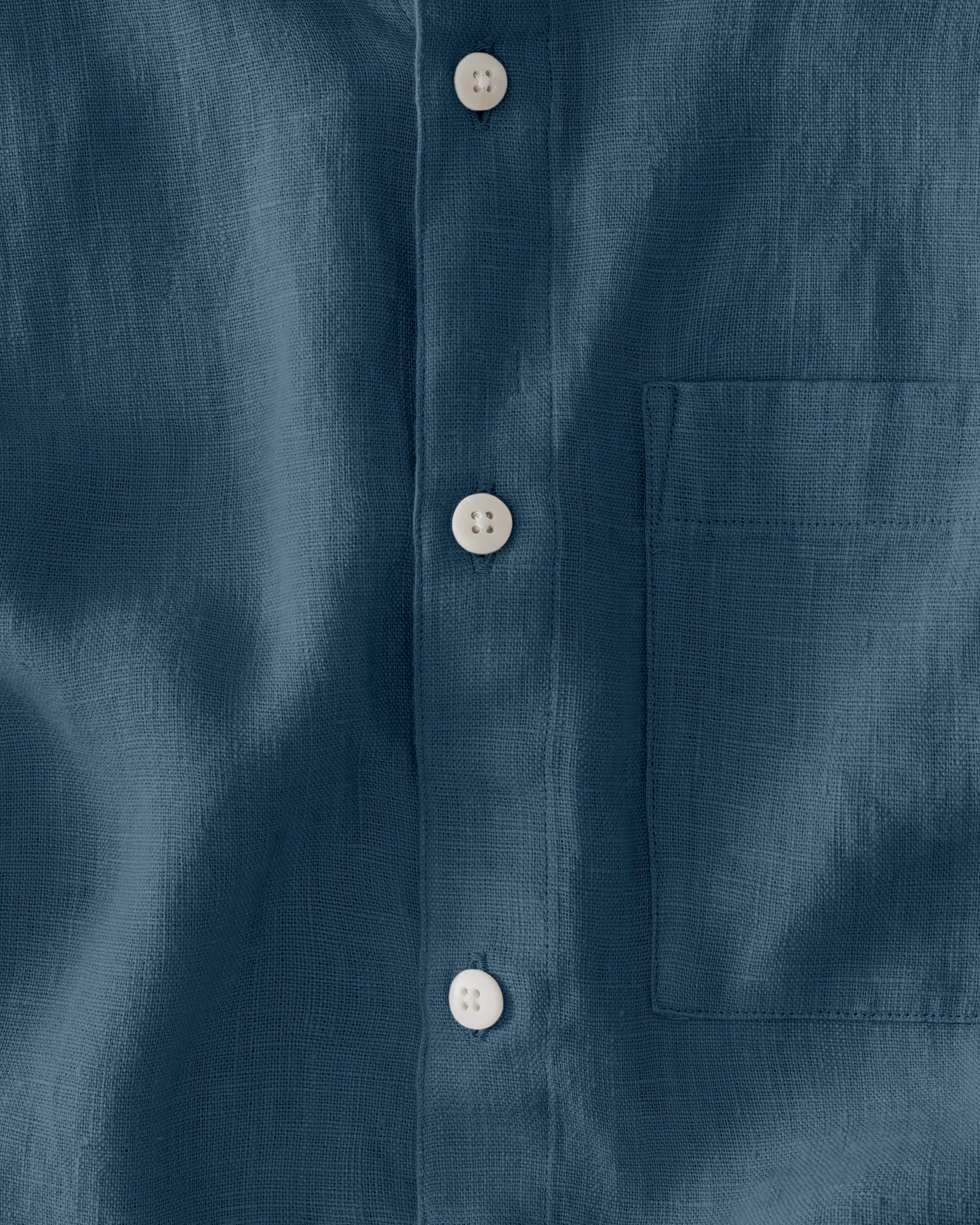 Playa Linen Button-Down Shirt - Sustainable French Linen / Dusk Blue