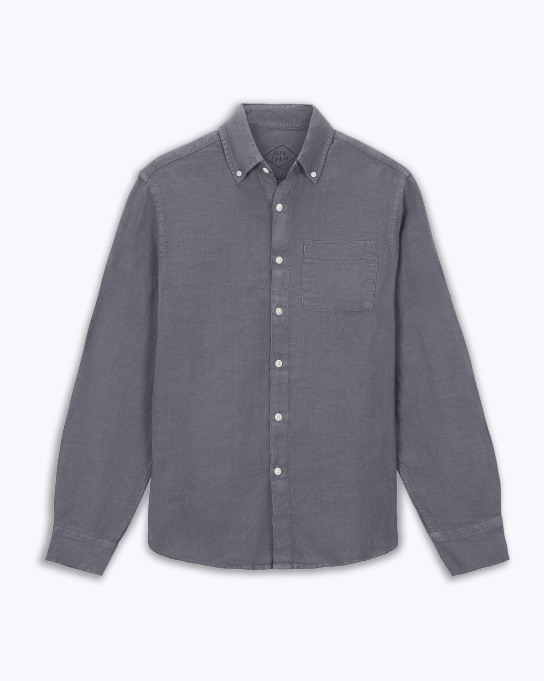 Playa Linen Button-Down Shirt - Sustainable French Linen / Faded Grey Slate