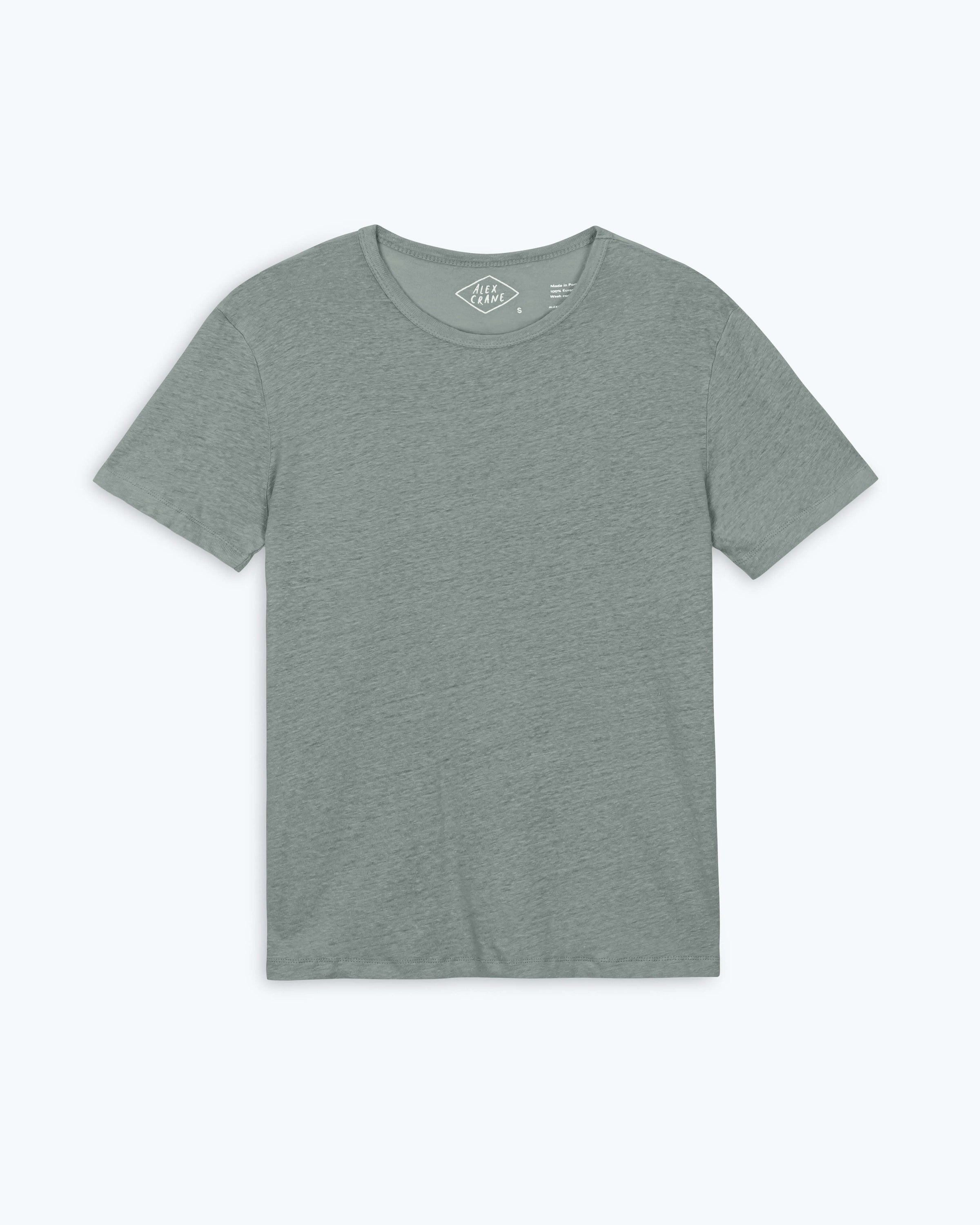 Sun Knit Linen T-Shirt - Sustainable French Linen / Faded Green