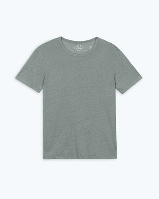 Sun Knit Linen T-Shirt - Sustainable French Linen / Faded Green