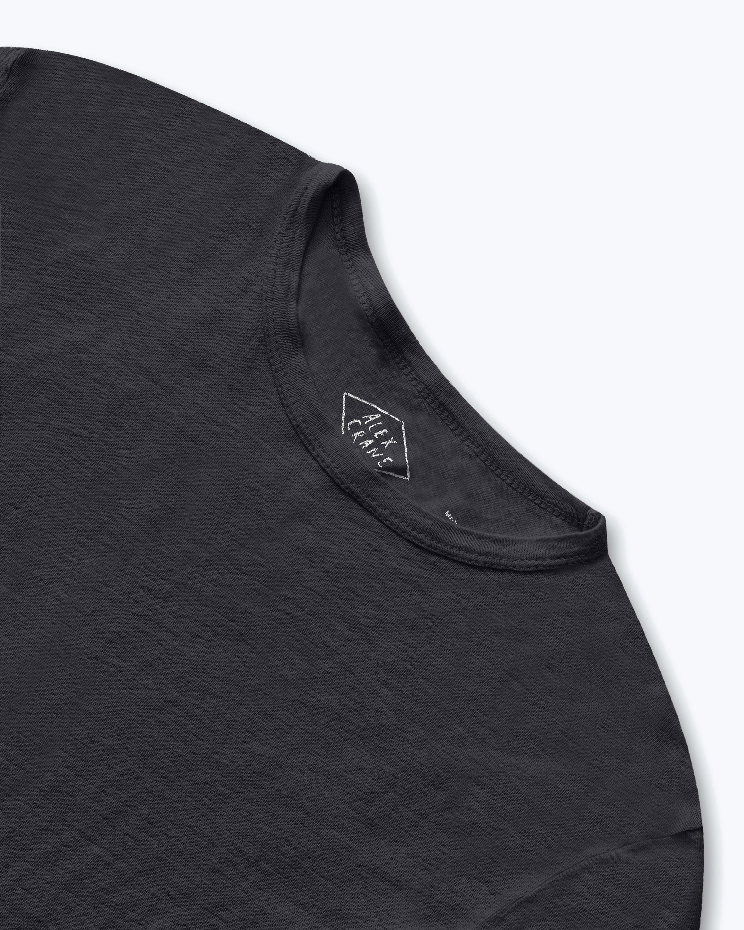 Sun Knit Linen T-Shirt - Sustainable French Linen / Black Night