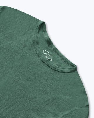 Sun Knit Linen T-Shirt - Sustainable French Linen / Forest Green Pine