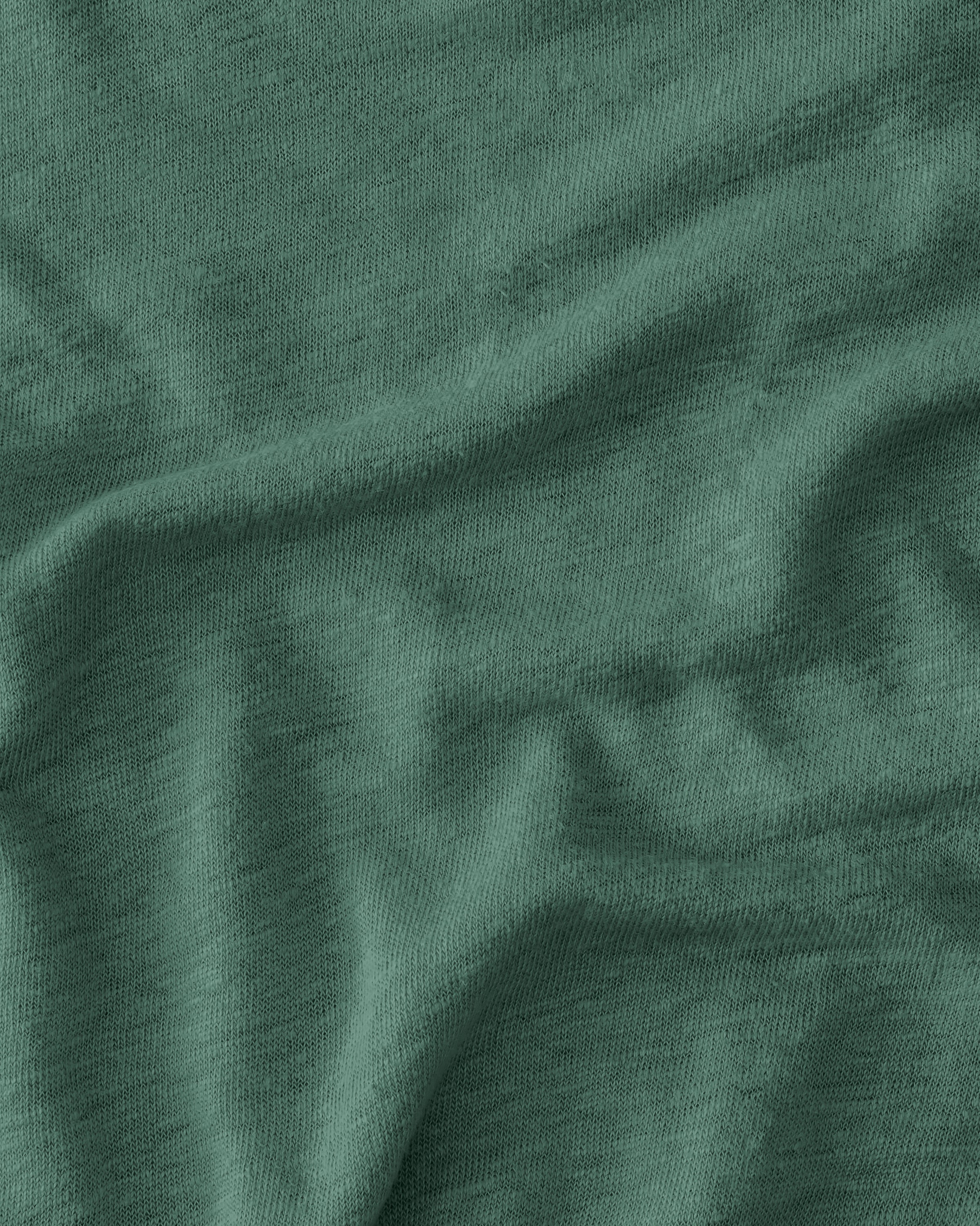 Sun Knit Linen T-Shirt - Sustainable French Linen / Forest Green Pine