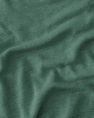 Sun Knit Linen T-Shirt - Sustainable French Linen / Forest Green Pine