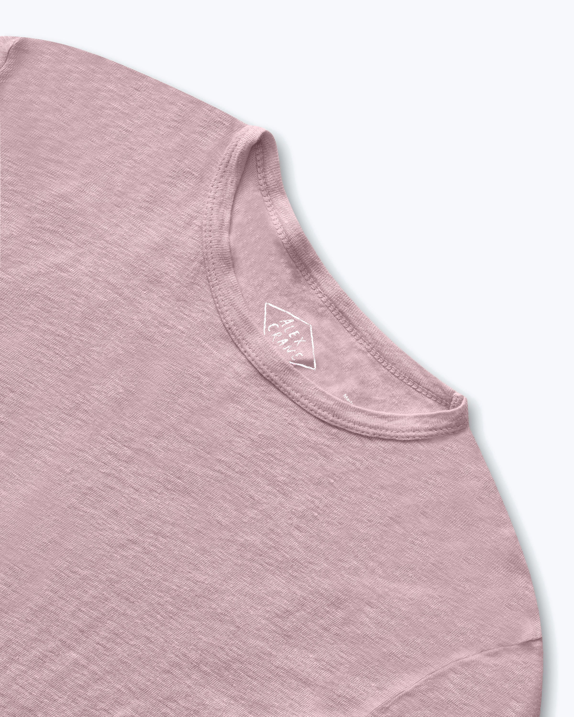 Sun Knit Linen T-Shirt - Sustainable French Linen / Faded Pink Rose