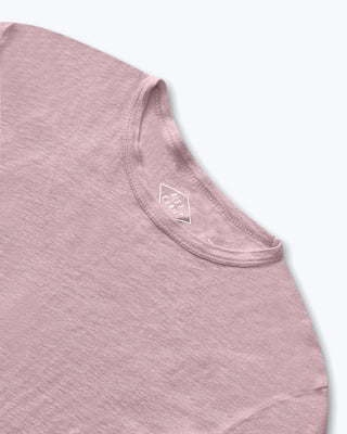 Sun Knit Linen T-Shirt - Sustainable French Linen / Faded Pink Rose