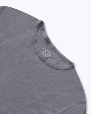 Sun Knit Linen Long Sleeve T-Shirt - Sustainable French Linen / Faded Grey Slate
