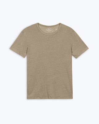 Sun Knit Linen T-Shirt - Sustainable French Linen / Brownish Green Tank