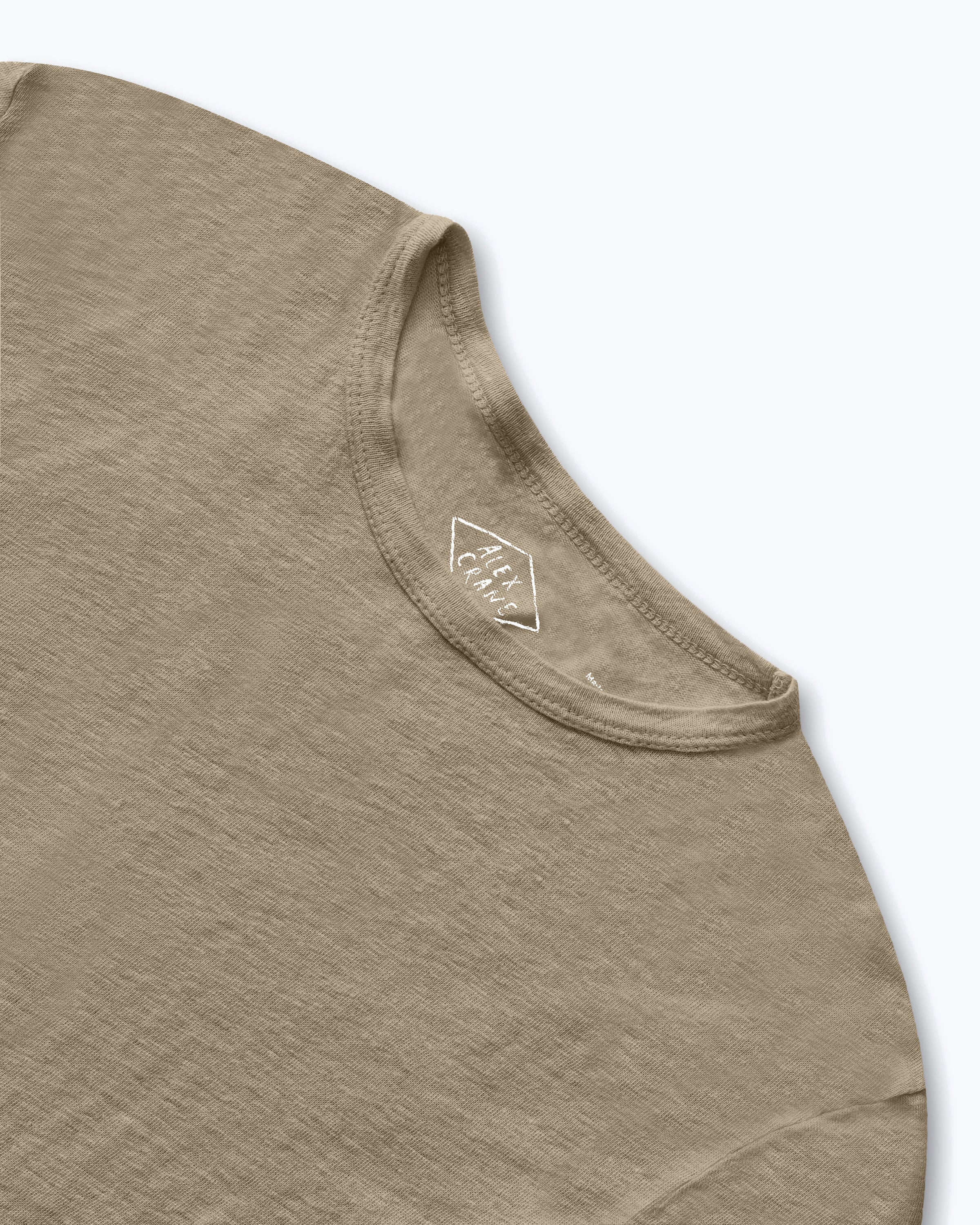 Sun Knit Linen T-Shirt - Sustainable French Linen / Brownish Green Tank