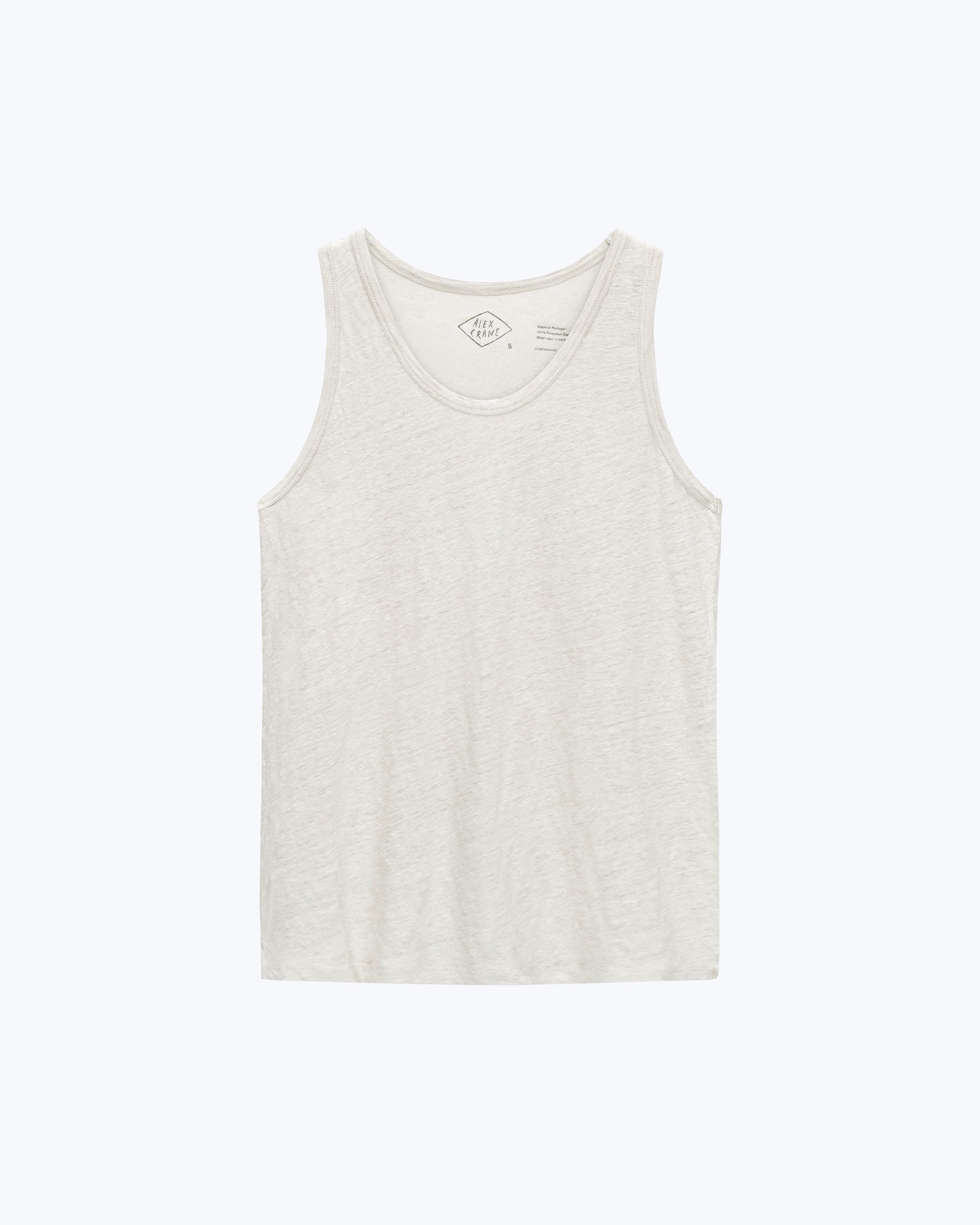 Tank Knit Linen Tank Top - Sustainable French Linen / Natural Bone