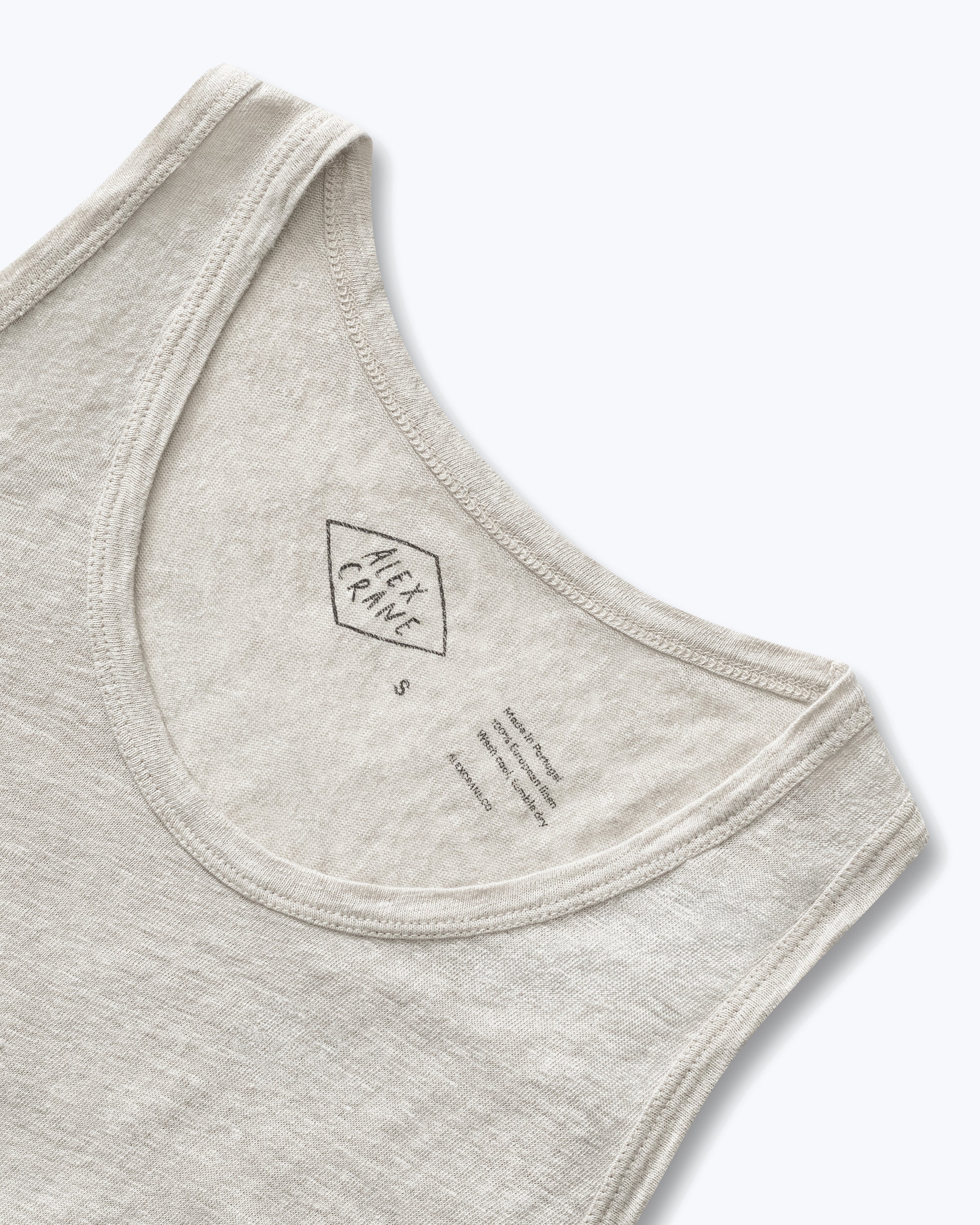 Tank Knit Linen Tank Top - Sustainable French Linen / Natural Bone