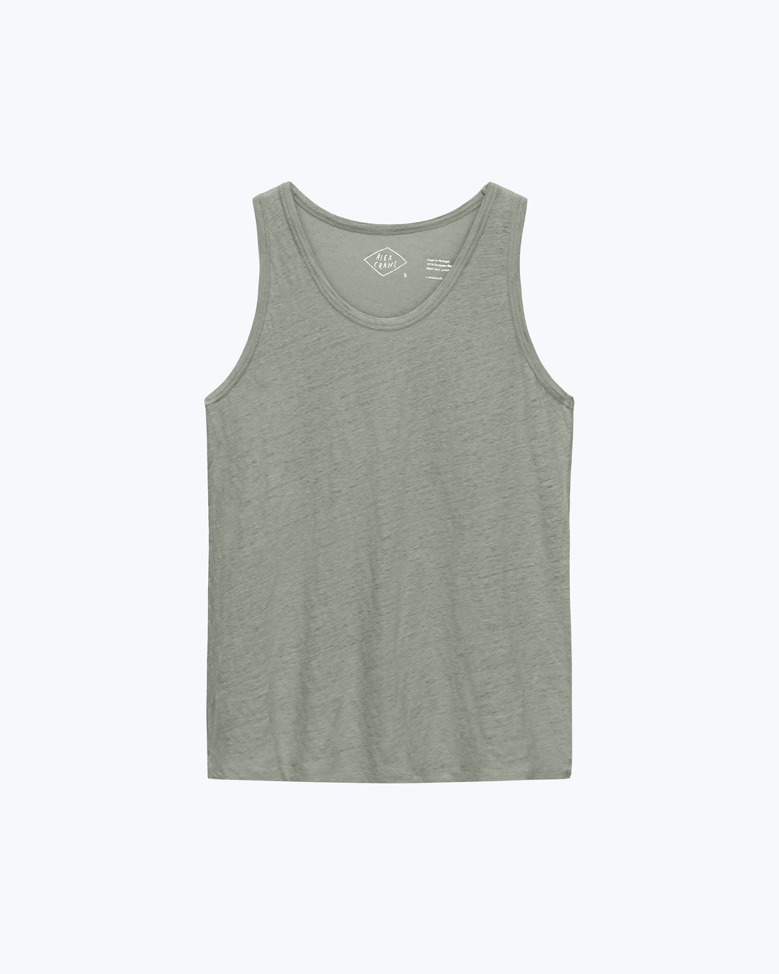 Tank Knit Linen Tank Top - Sustainable French Linen / Faded Green