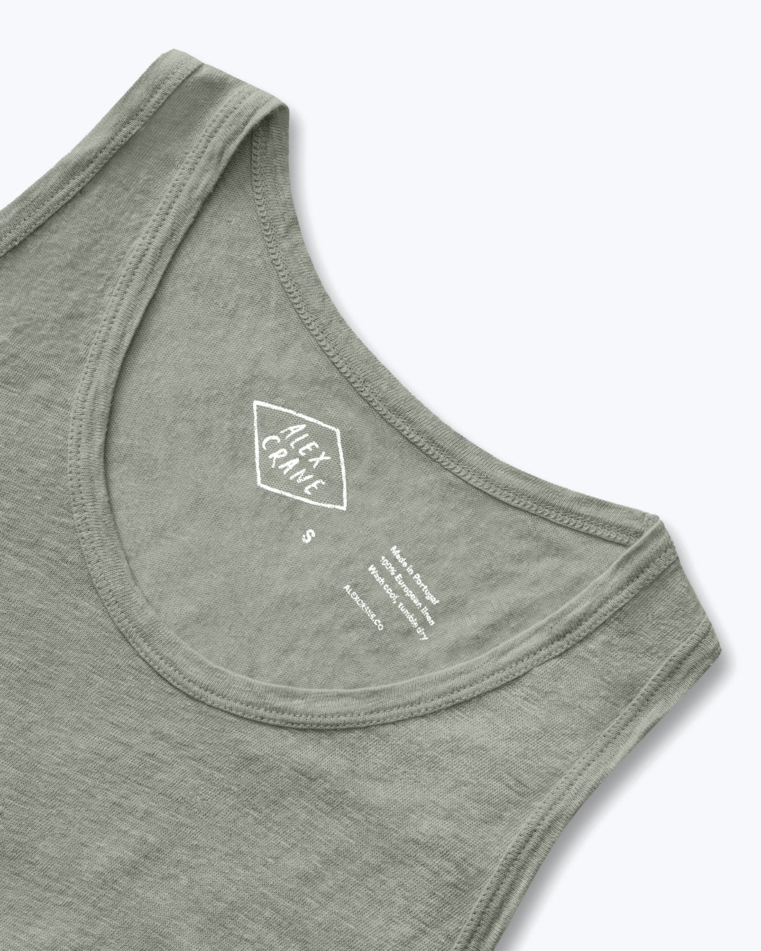 Tank Knit Linen Tank Top - Sustainable French Linen / Faded Green