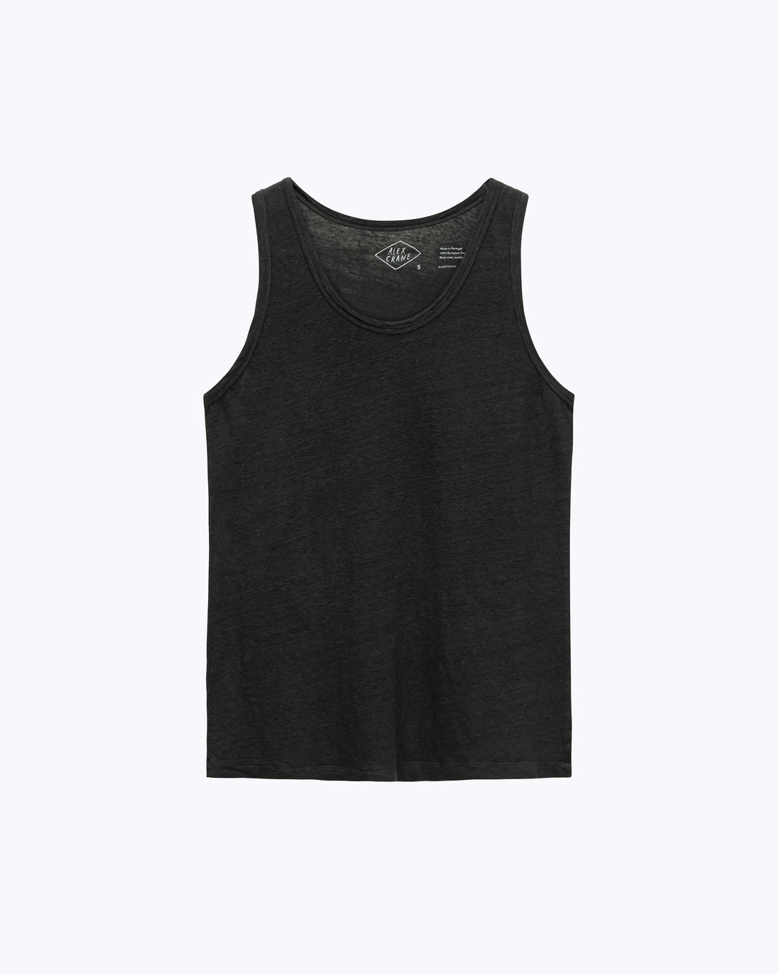 Tank Knit Linen Tank Top - Sustainable French Linen / Black Night