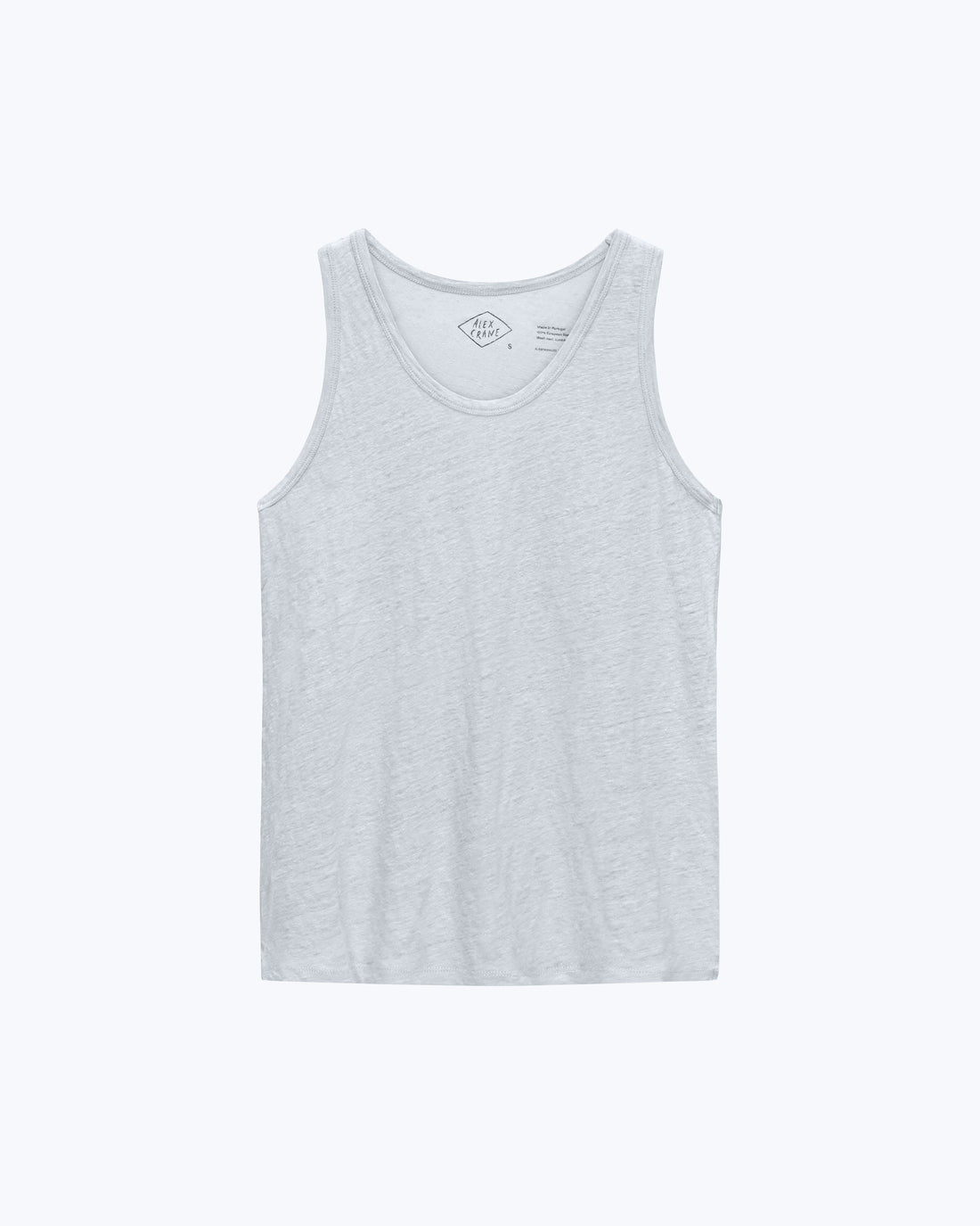 Tank Knit Linen Tank Top - Sustainable French Linen / Faded Silver Steel