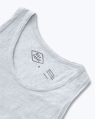Tank Knit Linen Tank Top - Sustainable French Linen / Faded Silver Steel