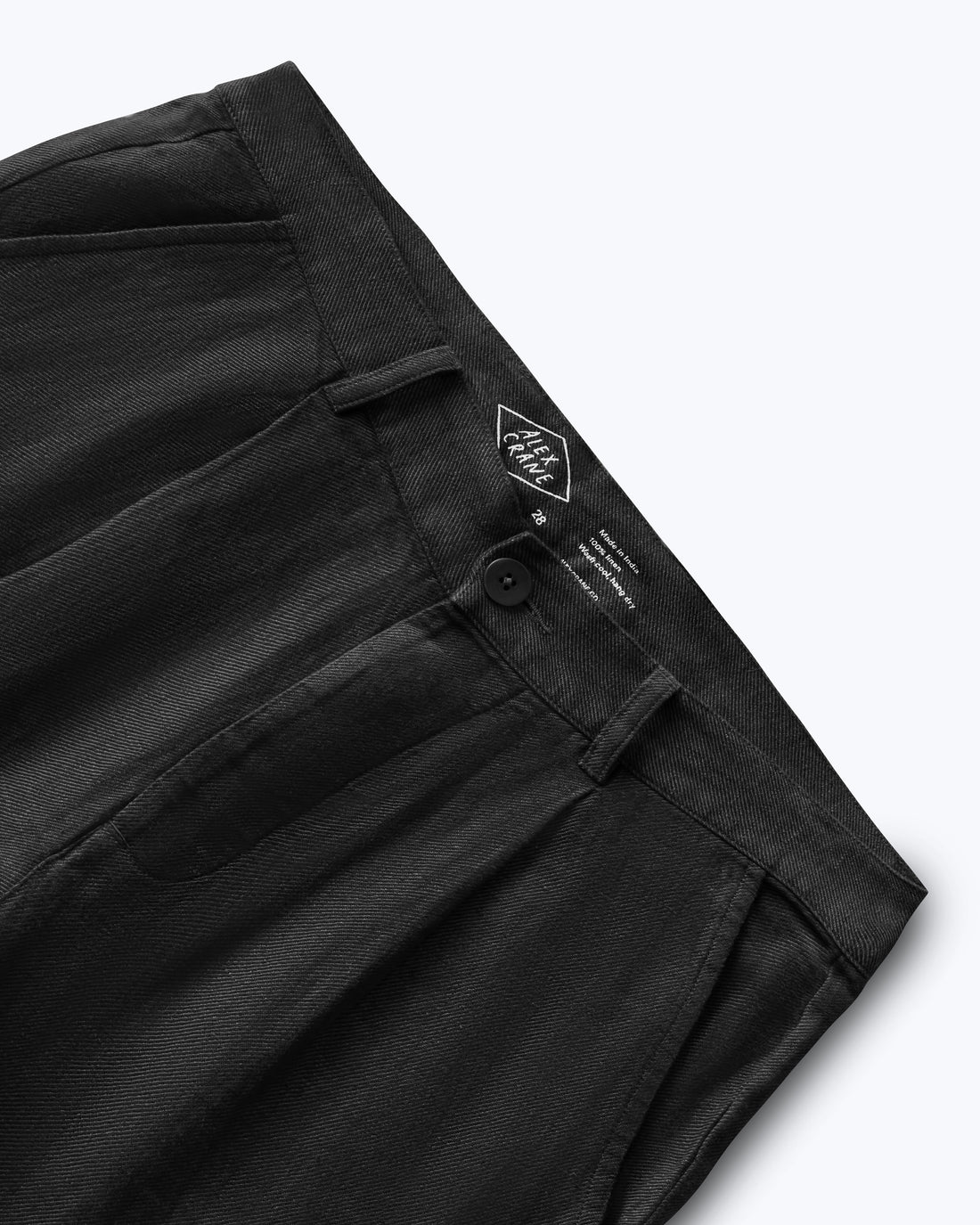 Alta Linen Pleated Trousers / Black Night