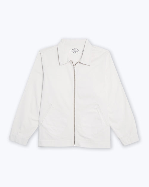 Twill Zip Jacket / Cream