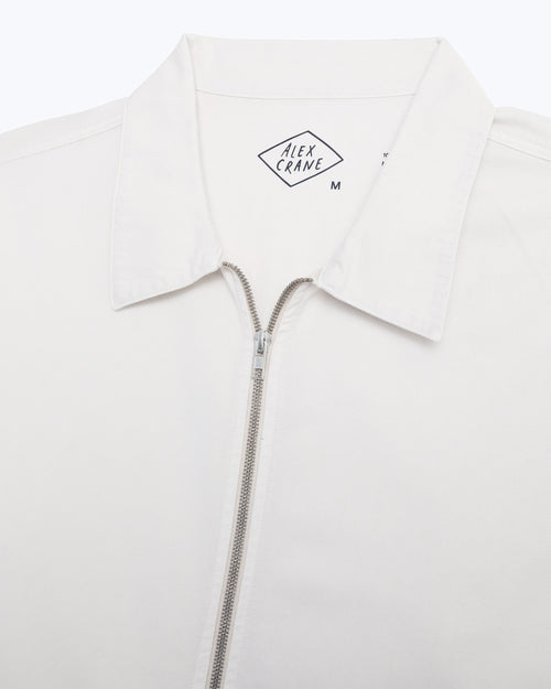 Twill Zip Jacket / Cream