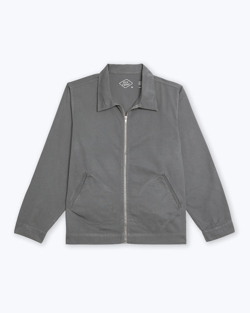 Twill Zip Jacket / Slate